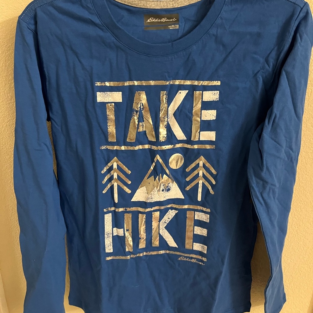 Eddie Bauer Kids Blue Adventure Long Sleeve Tee
